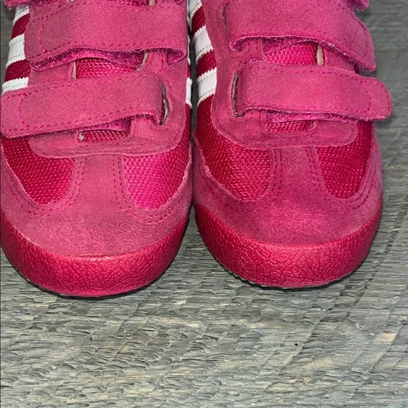 Adidas Dragon OG CF C Girls Sneakers Pink/White/Green Size 2 - Picture 6 of 10